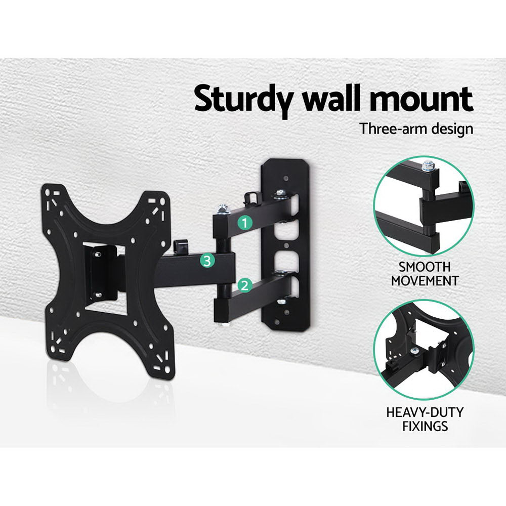 TV Wall Mount Bracket Tilt Swivel Full Motion 32 37 42 Inch Plasma Screen LCD