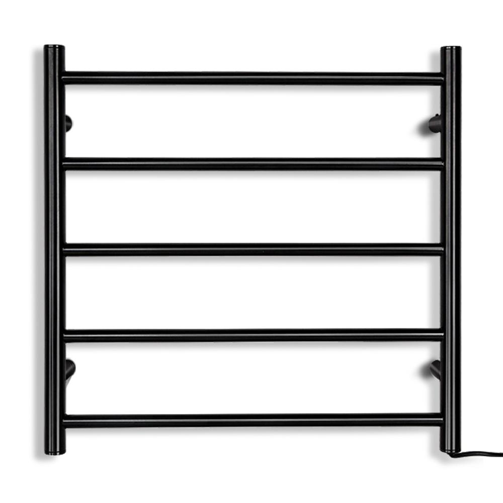 Electric Heated Towel Rail Rack 5 Bars Wall Mounted Clothes Dry Warmer