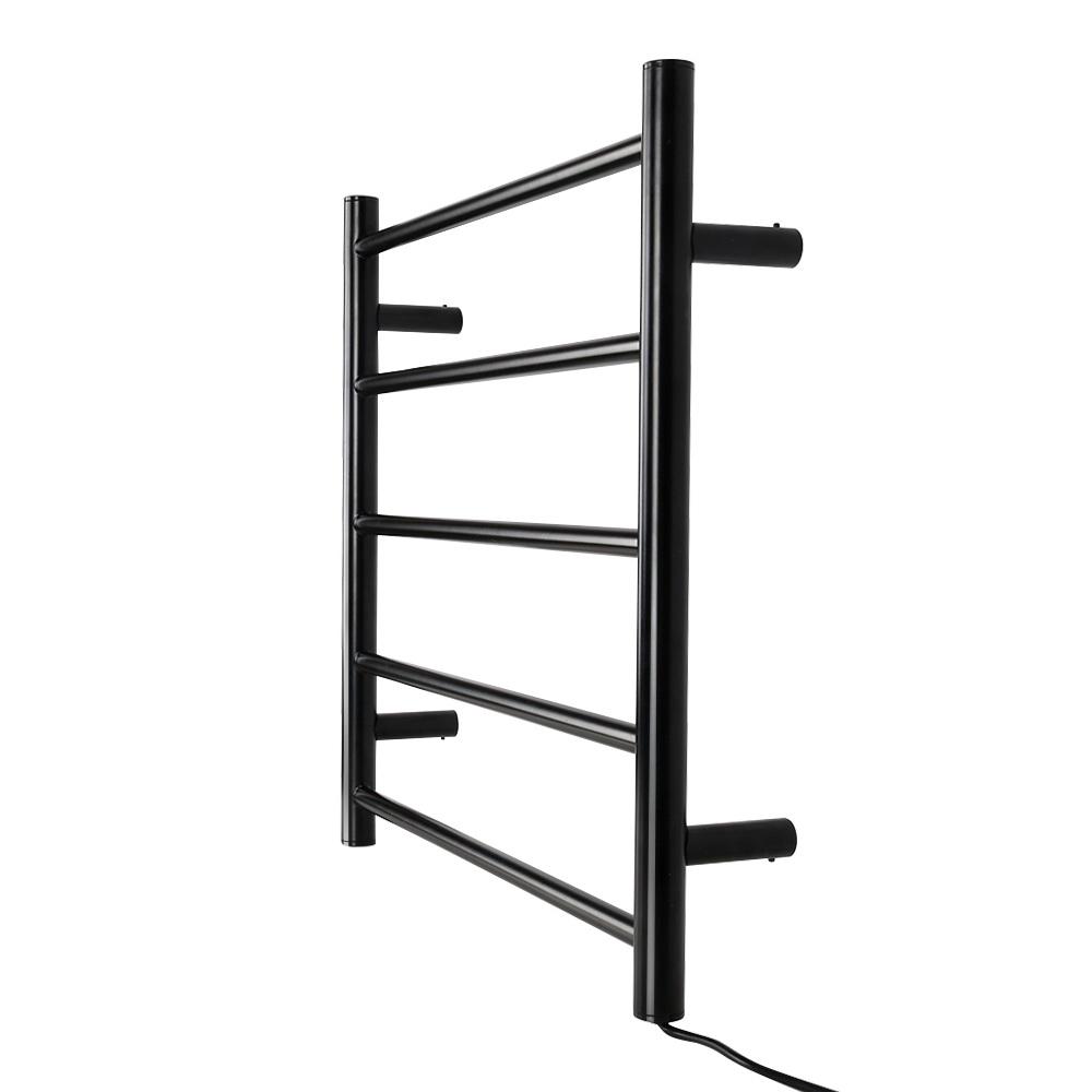 Electric Heated Towel Rail Rack 5 Bars Wall Mounted Clothes Dry Warmer