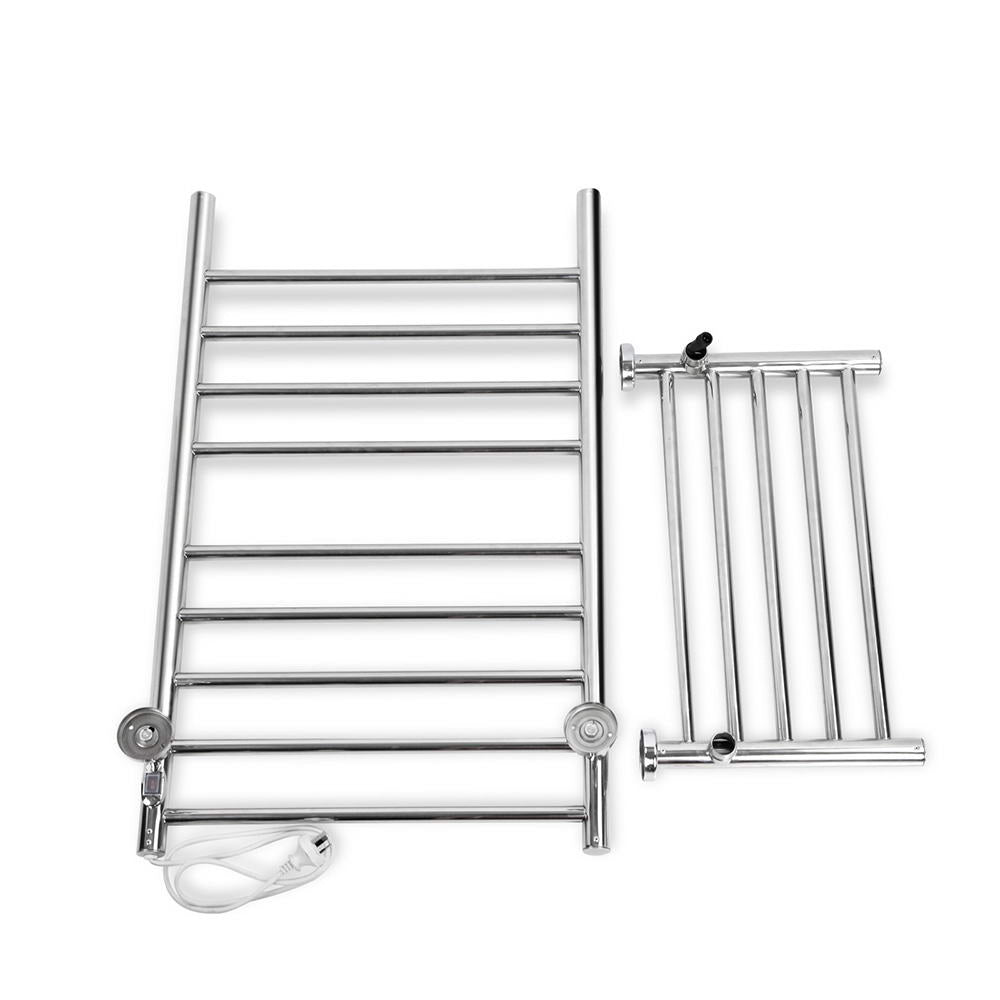 Electric Heated Towel Rail Rack 14 Bars Wall Mounted Clothes Dry Warmer