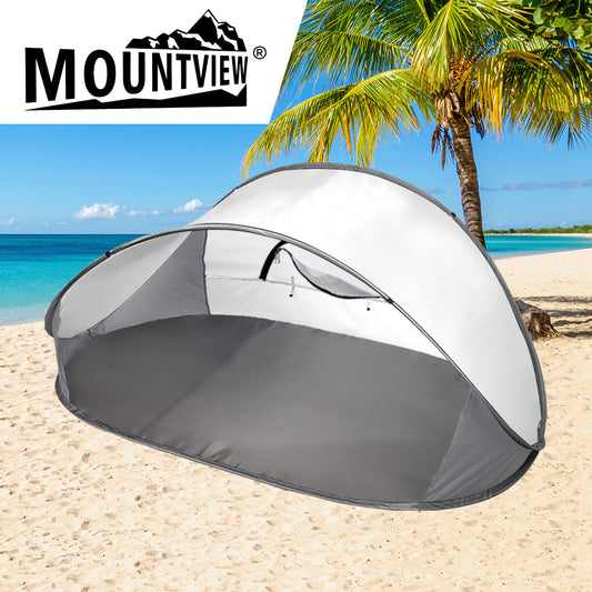 Pop Up Tent Camping Beach Tents 4 Person Portable Hiking Shade Shelter Grey