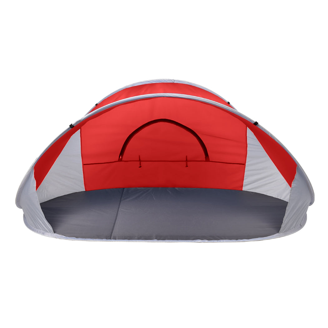 Pop Up Tent Camping Beach Tents 4 Person Portable Hiking Shade Shelter Red