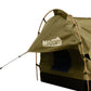 Mountview Swag Camping Swags Canvas Dome Tent Hiking Mattress Khaki - King Single