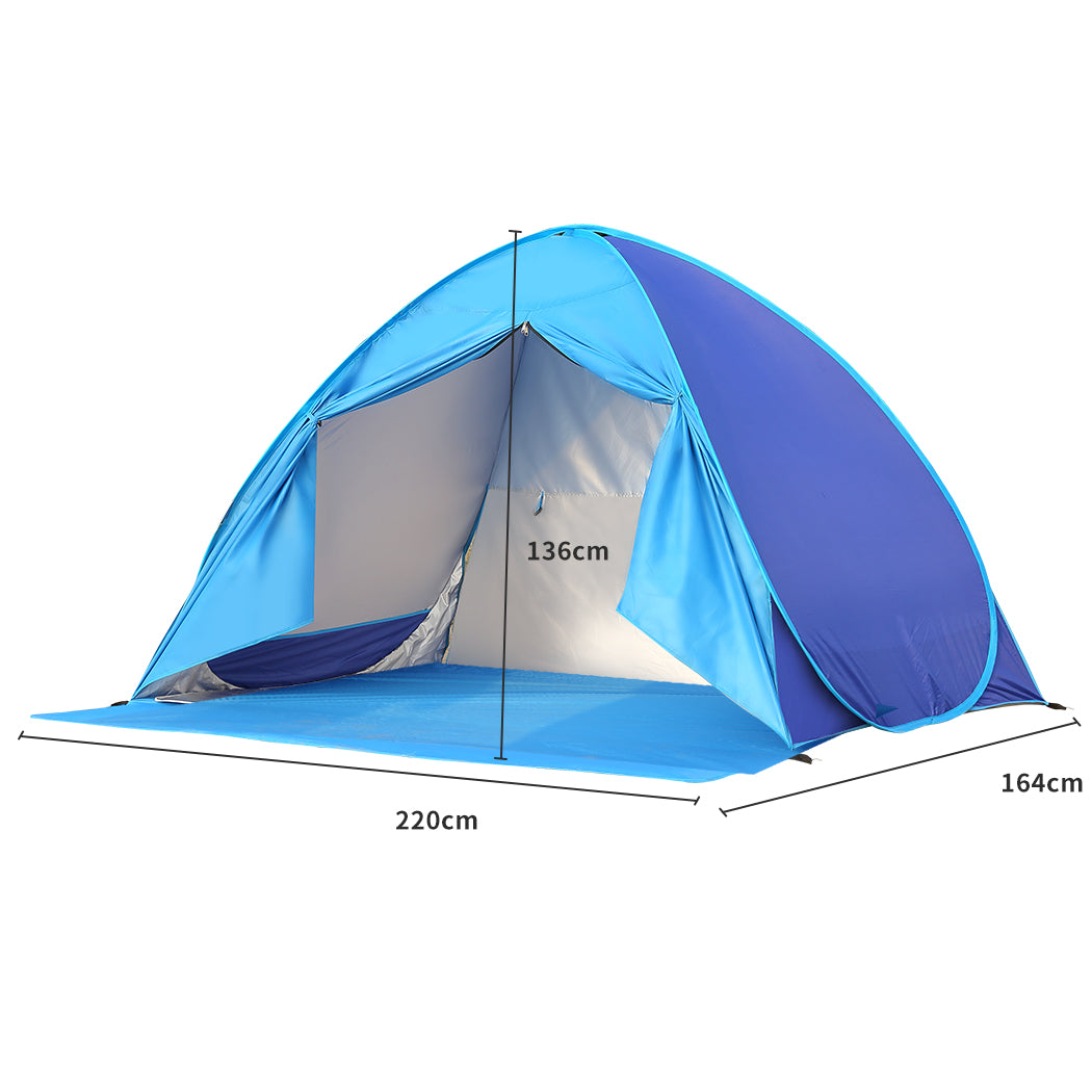 Pop Up Tents 2-3 Person Hiking Camping Tent Beach Portable Shelter