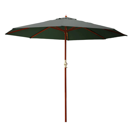 3m Kahului Outdoor Umbrella Pole Sun Beach Garden Deck - Charcoal