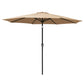 3m Kahului Outdoor Umbrella Beach Garden Tilt Sun Patio Deck Pole UV - Beige