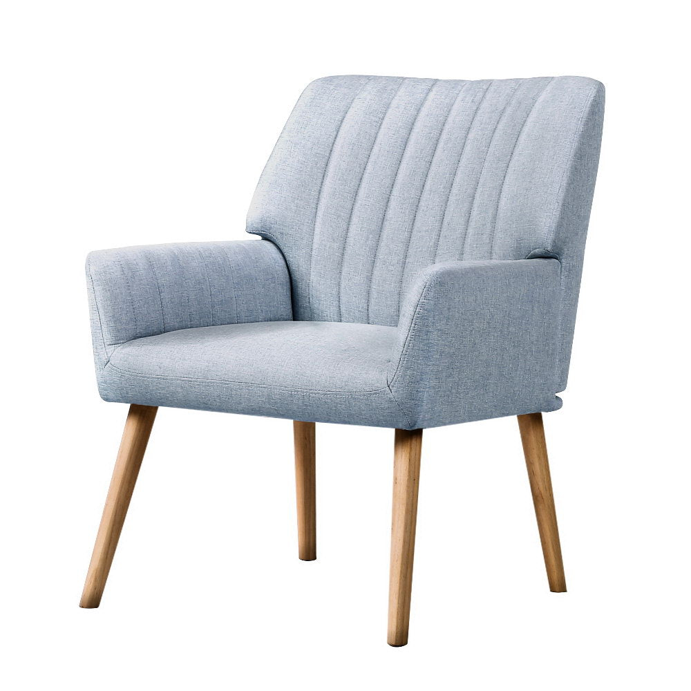 Meertha Accent Fabric Lounge Armchair - Grey