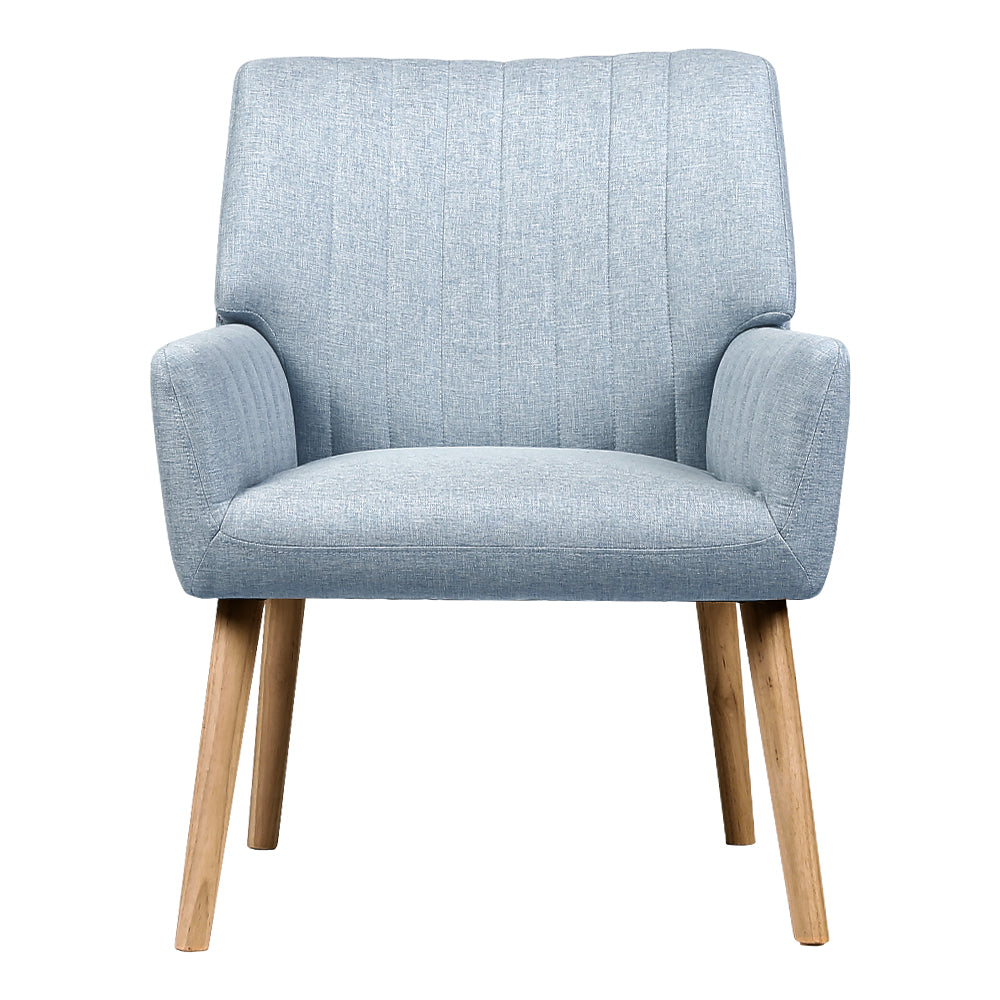 Meertha Accent Fabric Lounge Armchair - Grey