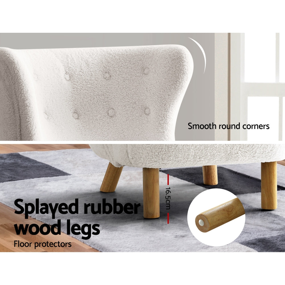 Marnie Accent Lounge Bedroom Armchair - White