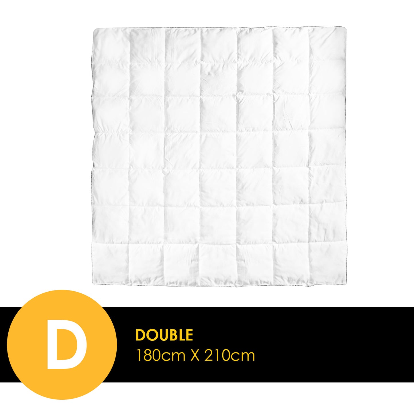 Double Royal Comfort Bamboo Blend Quilt 250GSM Luxury Duvet 100% Cotton Cover - White
