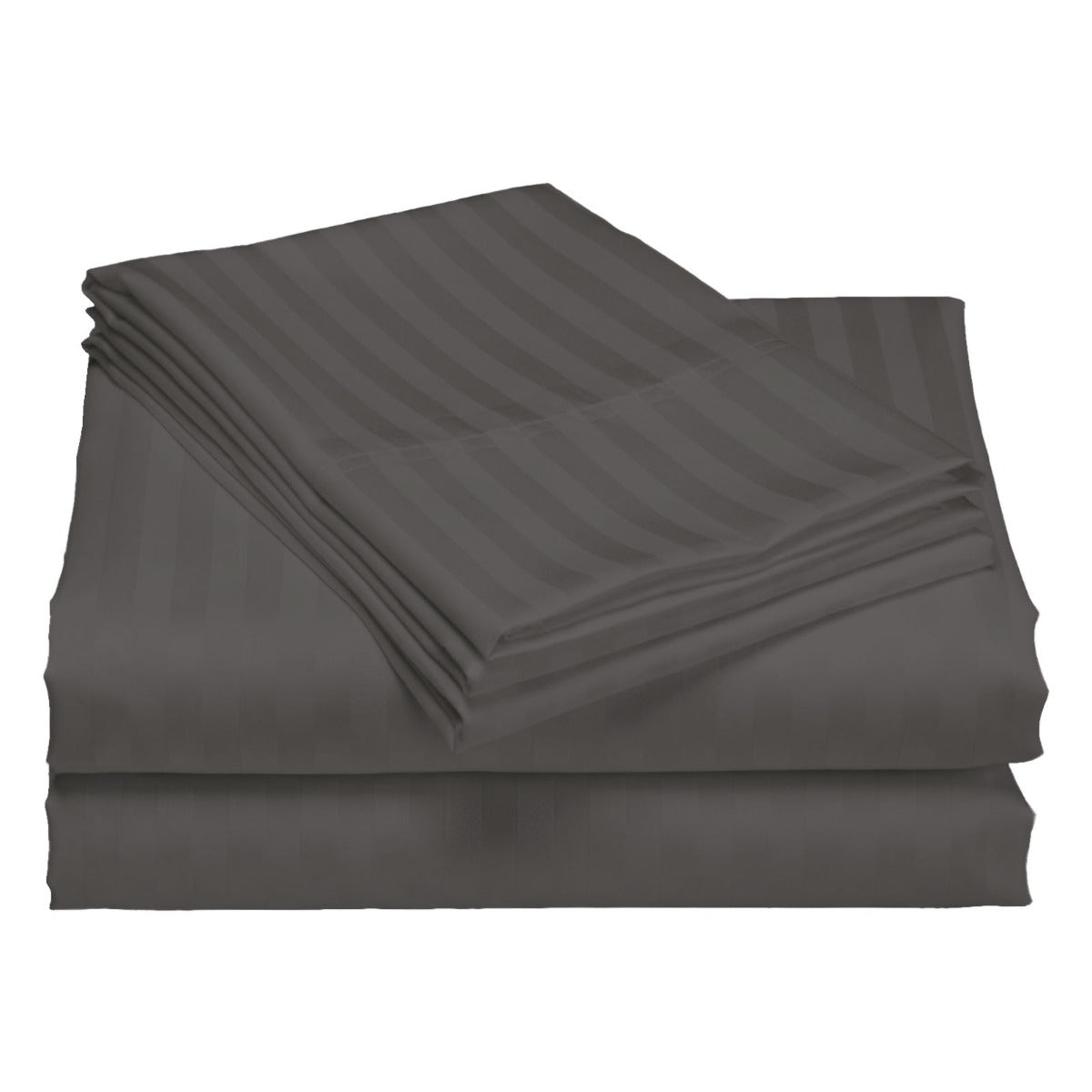 KING 1200TC Quilt Cover Set Damask Cotton Blend Luxury Sateen Bedding - Charcoal Grey