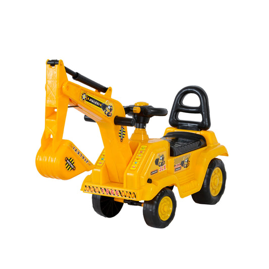 Ride-on Children's Toy Excavator Truck - Yellow