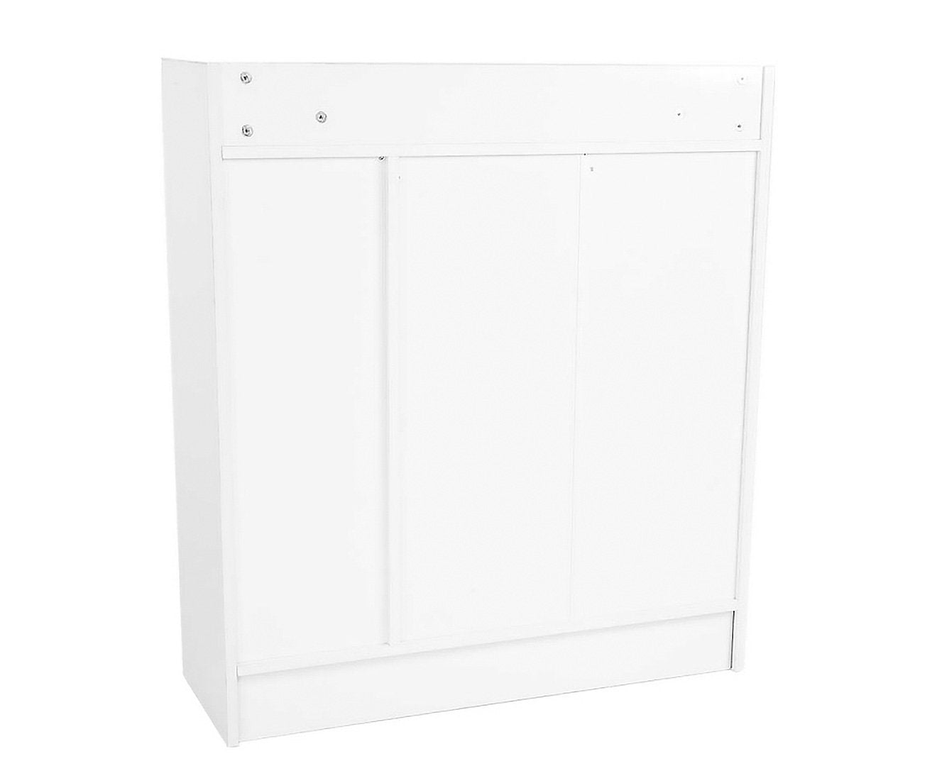 Sarantino 21 Pairs Shoe Cabinet Storage Organiser Shelf 2 Doors 80 x 30 x 90cm in White