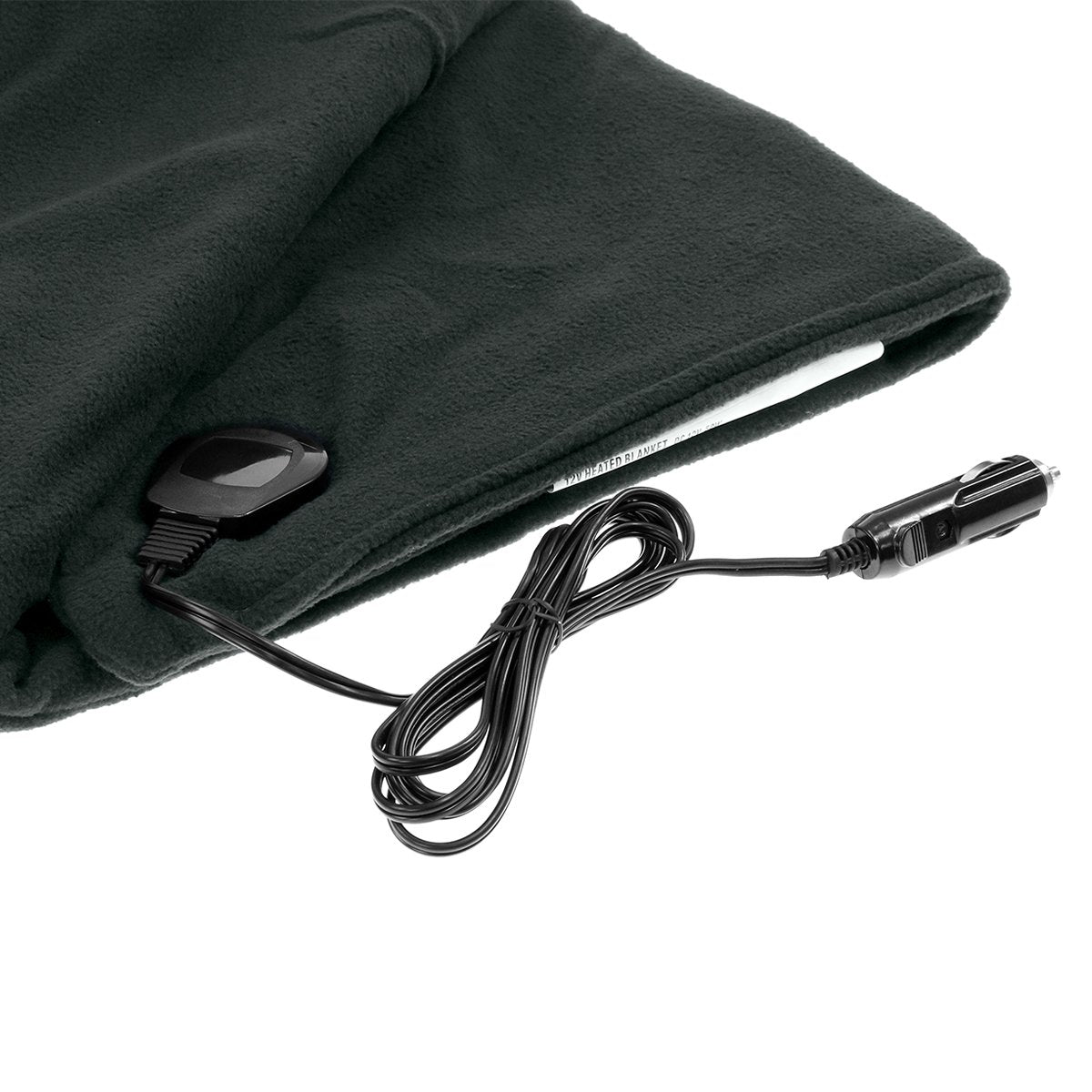 Heated Electric Car Blanket 150x110cm 12V - Black