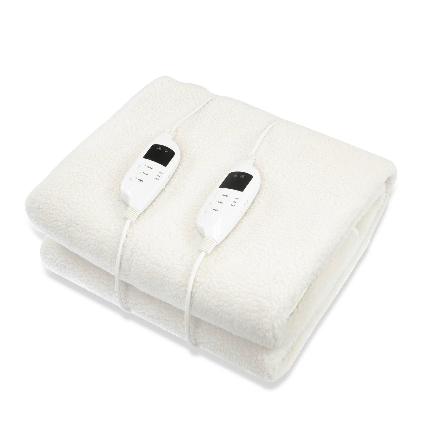 Electronic Fleecy Electric Blanket Heated Fitted Queen Size Bed Safety 9 Levels