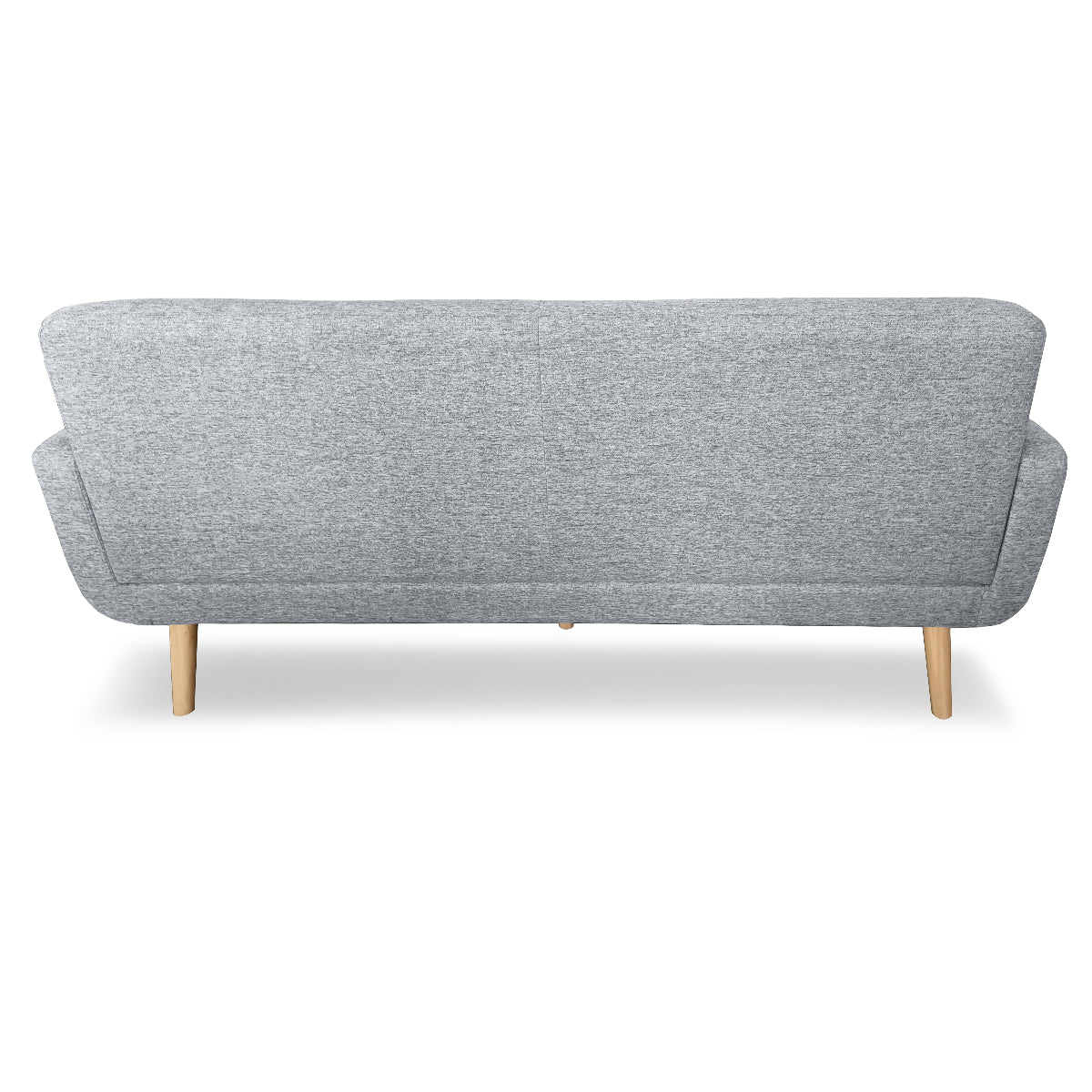 Maya 6-Seater Linen Futon Couch Sofa Set - Light Grey