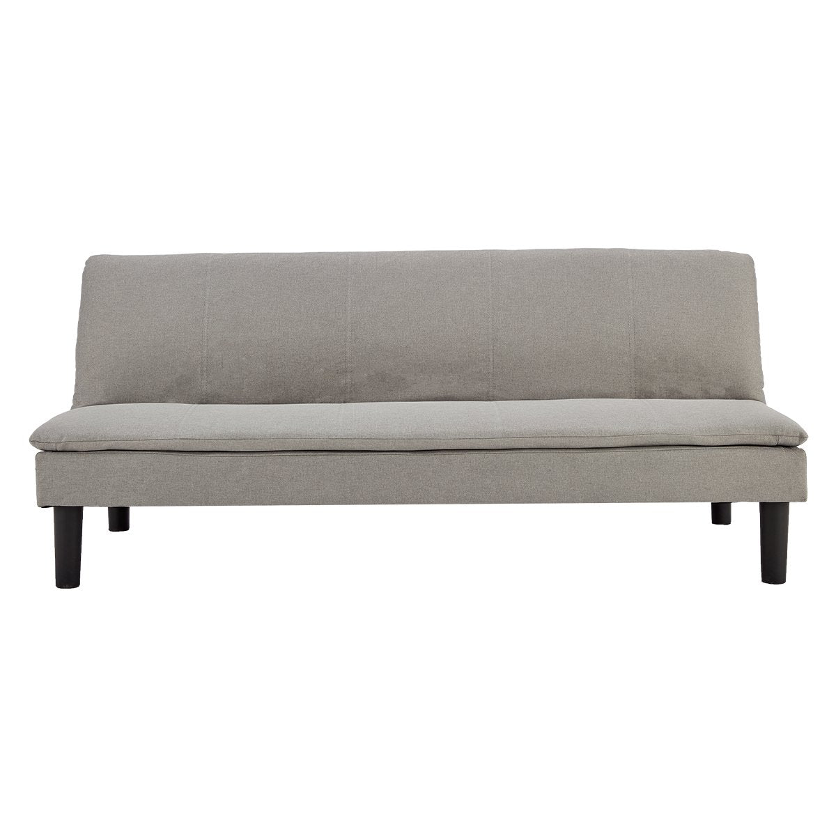 Monroe 3-Seater Faux Linen Fabric Modular Sofa Bed Couch - Light Grey