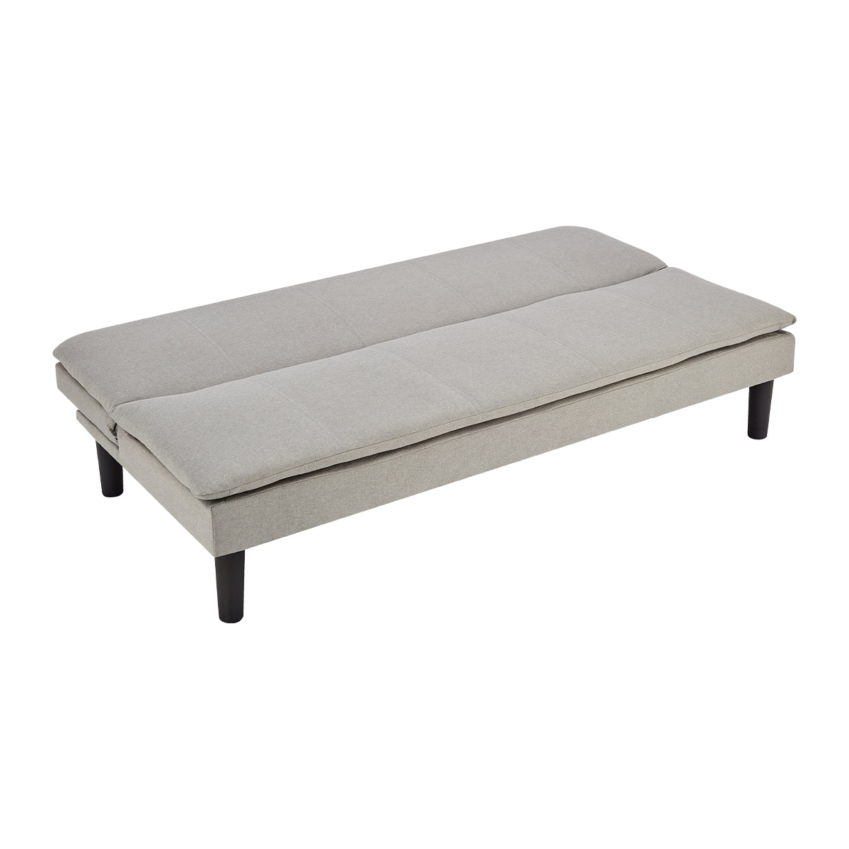 Monroe 3-Seater Faux Linen Fabric Modular Sofa Bed Couch - Light Grey
