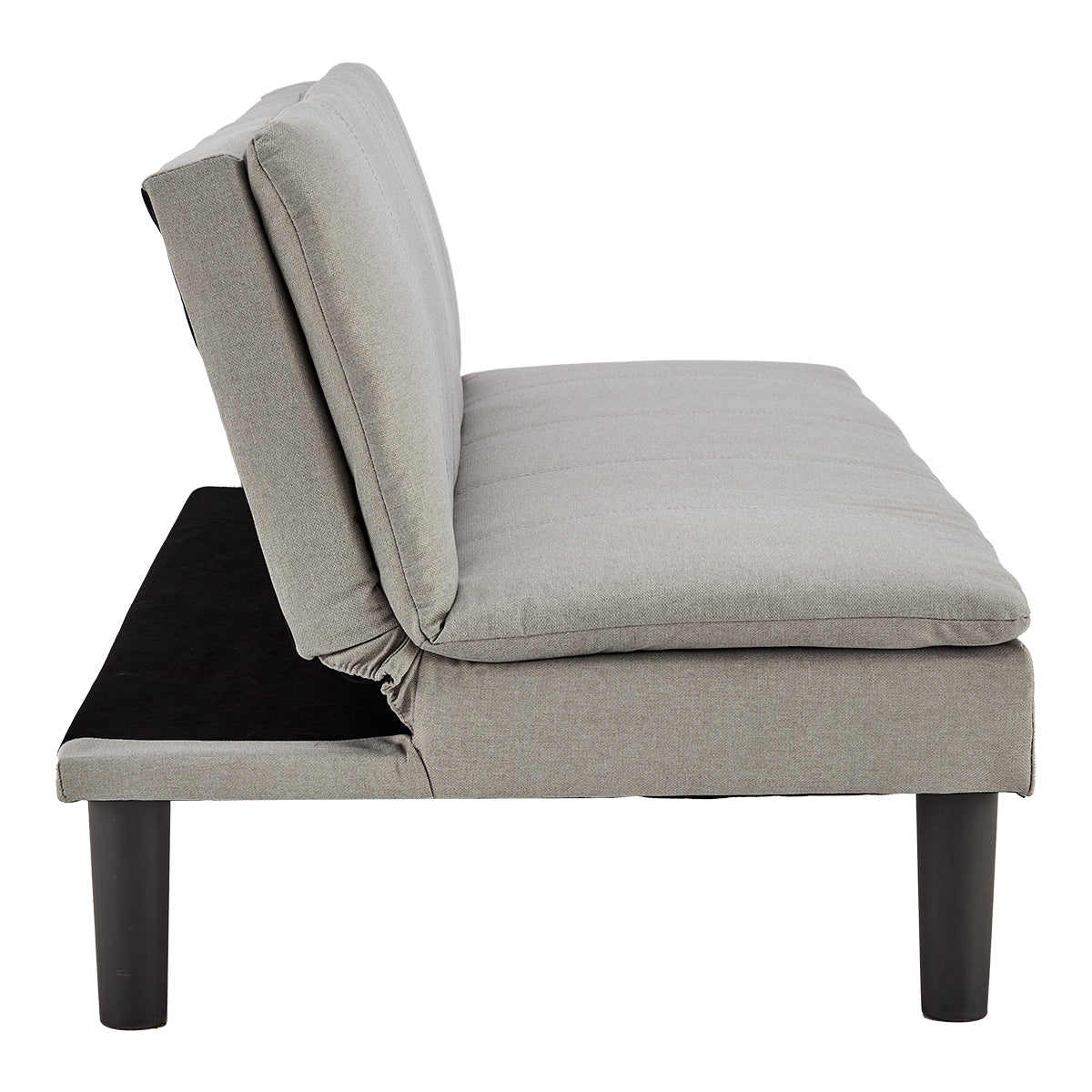 Monroe 3-Seater Faux Linen Fabric Modular Sofa Bed Couch - Light Grey