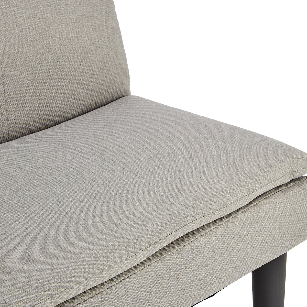 Monroe 3-Seater Faux Linen Fabric Modular Sofa Bed Couch - Light Grey