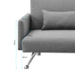 Merritt 3-Seater Chaise Sofa Bed with 3 Pillows - Dark Grey
