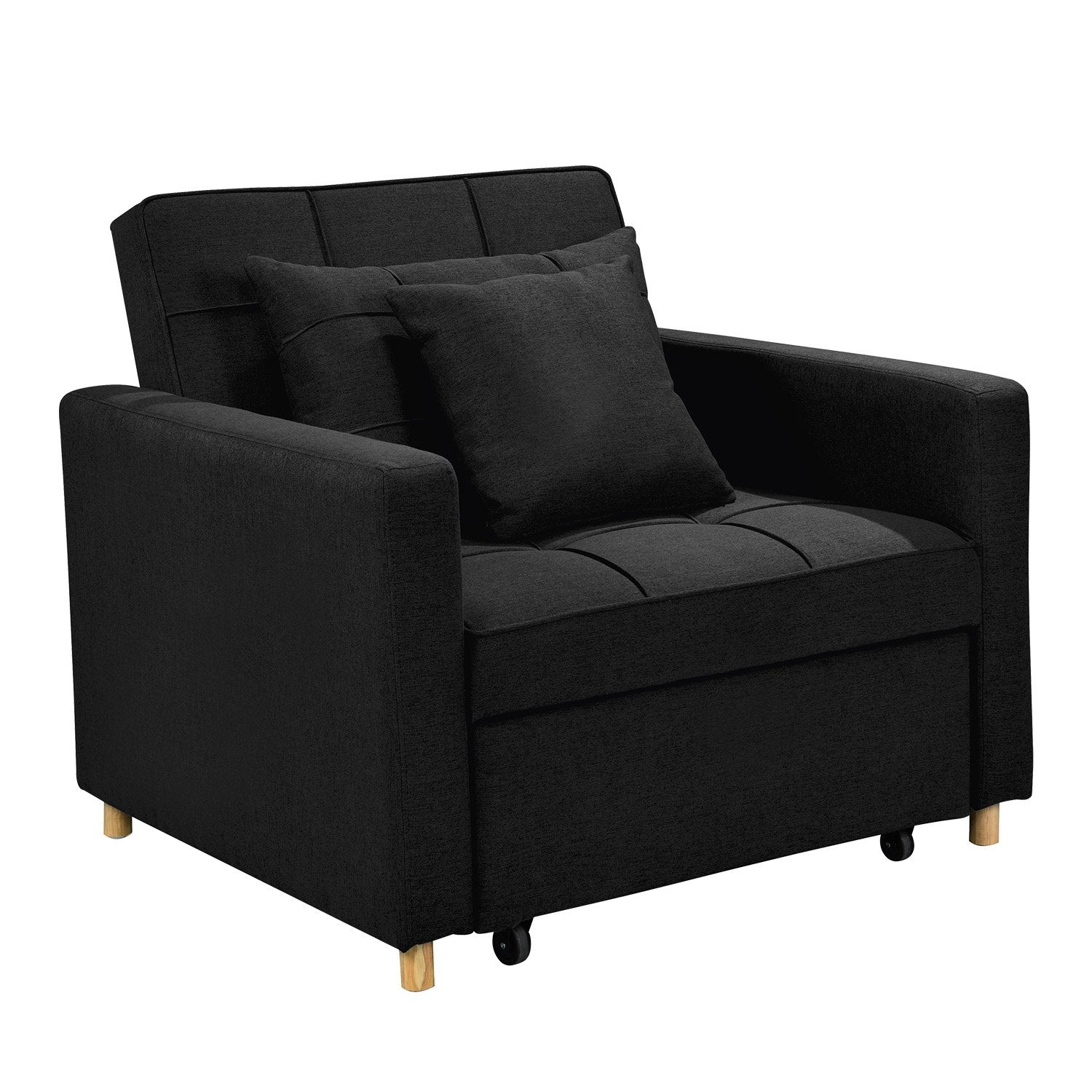 Mindy 3 in 1 Convertible Lounge Chair Bed Black Factory Buys mindy-3-in-1-convertible-lounge-chair-bed-black-factory-buys