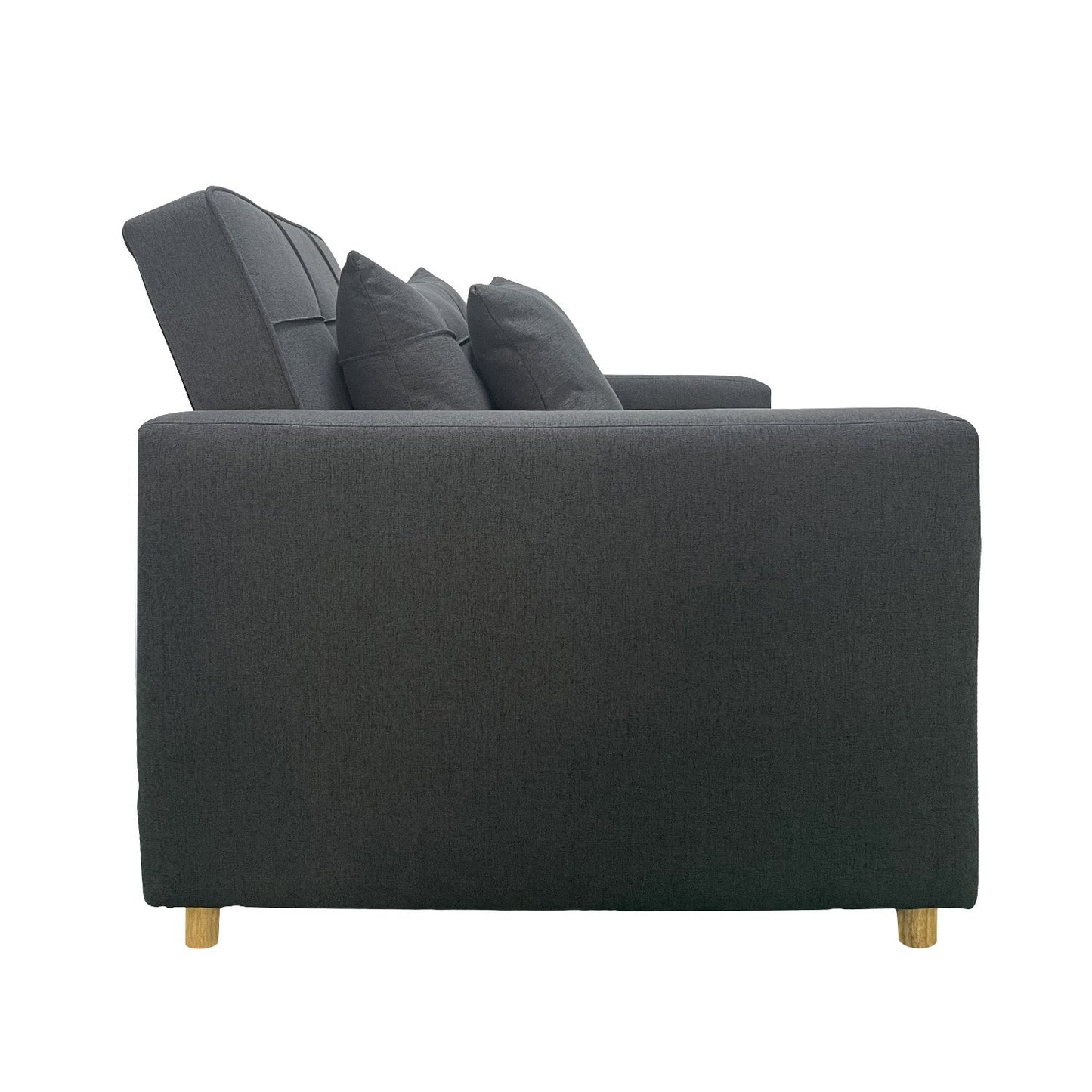 Mindy 3-in-1 Convertible Lounge Chair Bed - Dark Grey