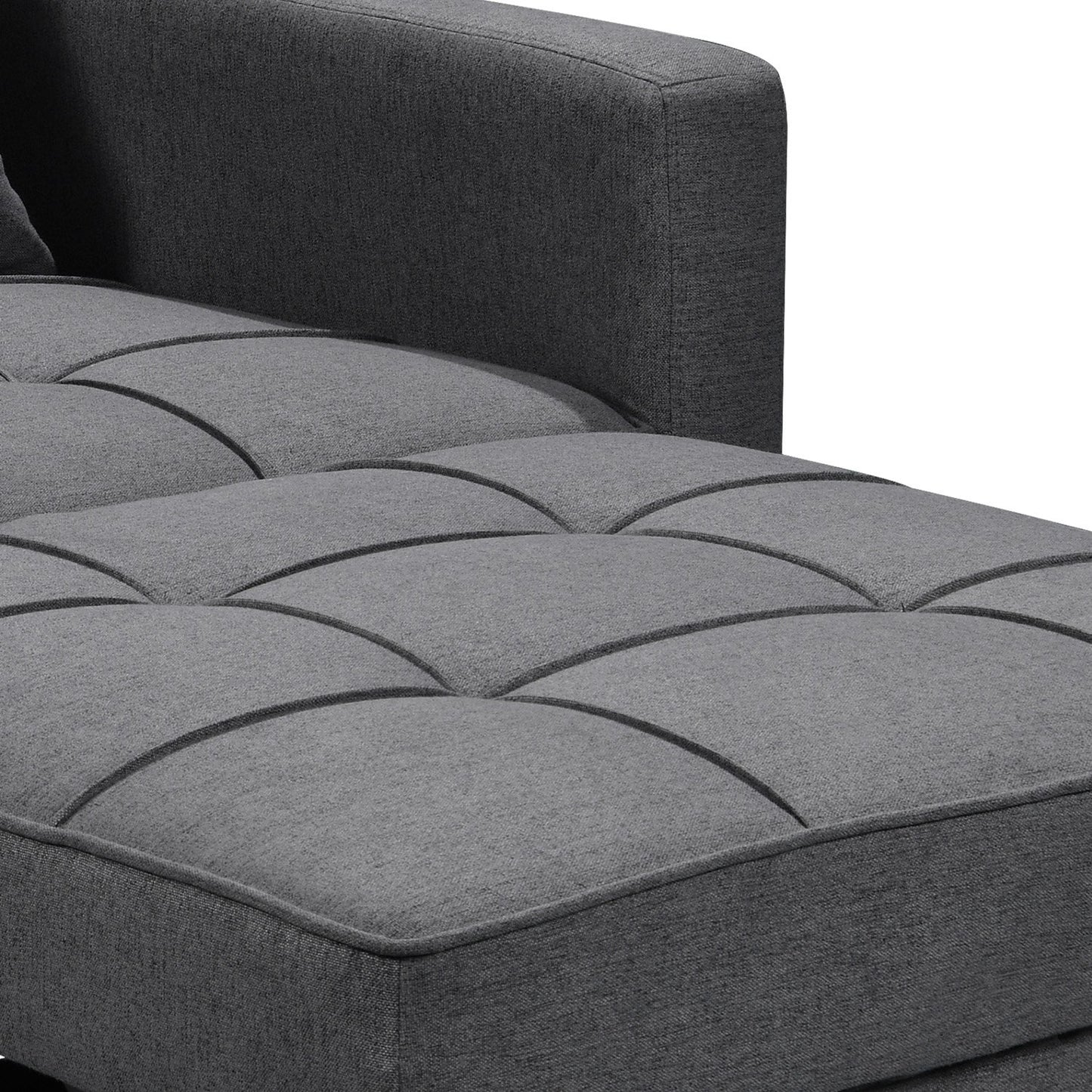 Mindy 3-in-1 Convertible Lounge Chair Bed - Dark Grey