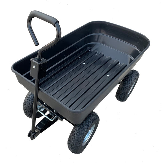 Garden Dump Cart Dumper Wagon Carrier Wheel Barrow 125L