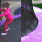 12ft Outdoor Trampoline Kids Children With Safety Enclosure Pad Mat Ladder Basketball Hoop Set - Purple