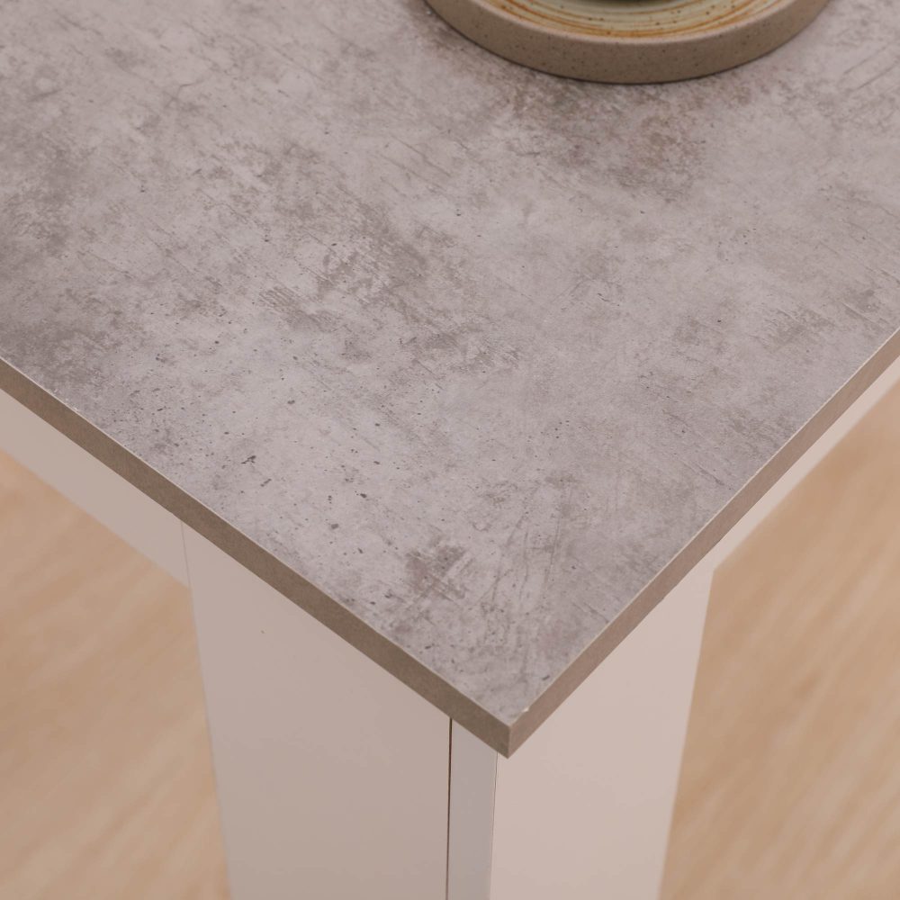 Dining Table Rectangular Wooden 120M - Grey & White