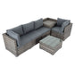 Robyn 5-Seater Modular Lounge Sofa 6-Piece Outdoor Sofa - Grey