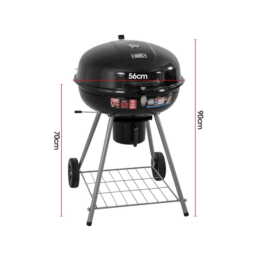 Terry Outdoor BBQ Smoker Portable Charcoal Roaster - Black
