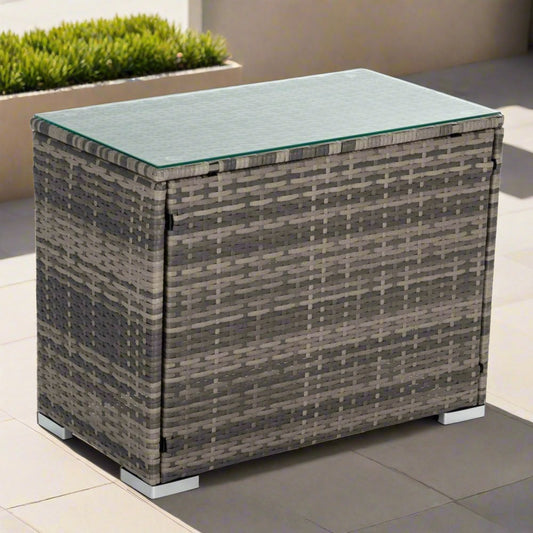 Rayleigh Grey Wicker End Table