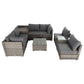 Quincy 8-Seater Outdoor Furniture Setting 9-Piece Set - Grey