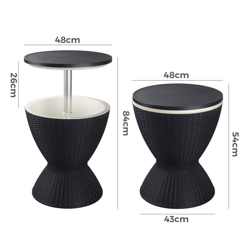 Jody Garden Ice Cooler Table - Black