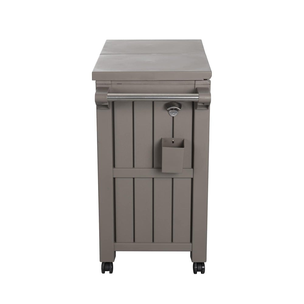 Kyle Garden Bar Serving Cart With Cooler - Taupe