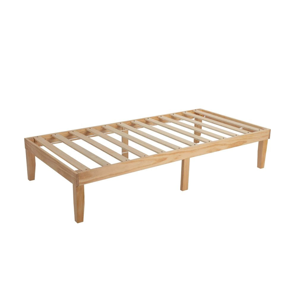 Lorelei Warm Wooden Natural Bed Base - Natural Single