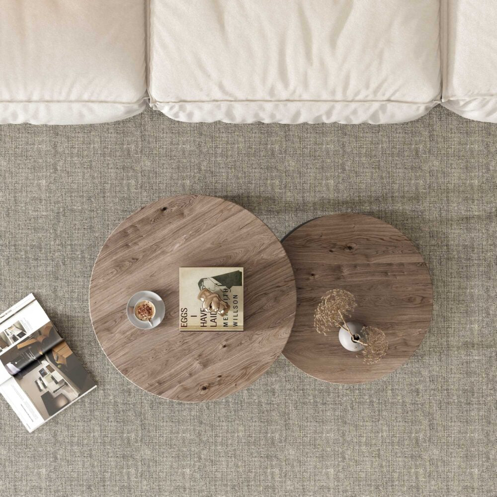 Iram Coffee Table Stack-Style Nesting - Wood