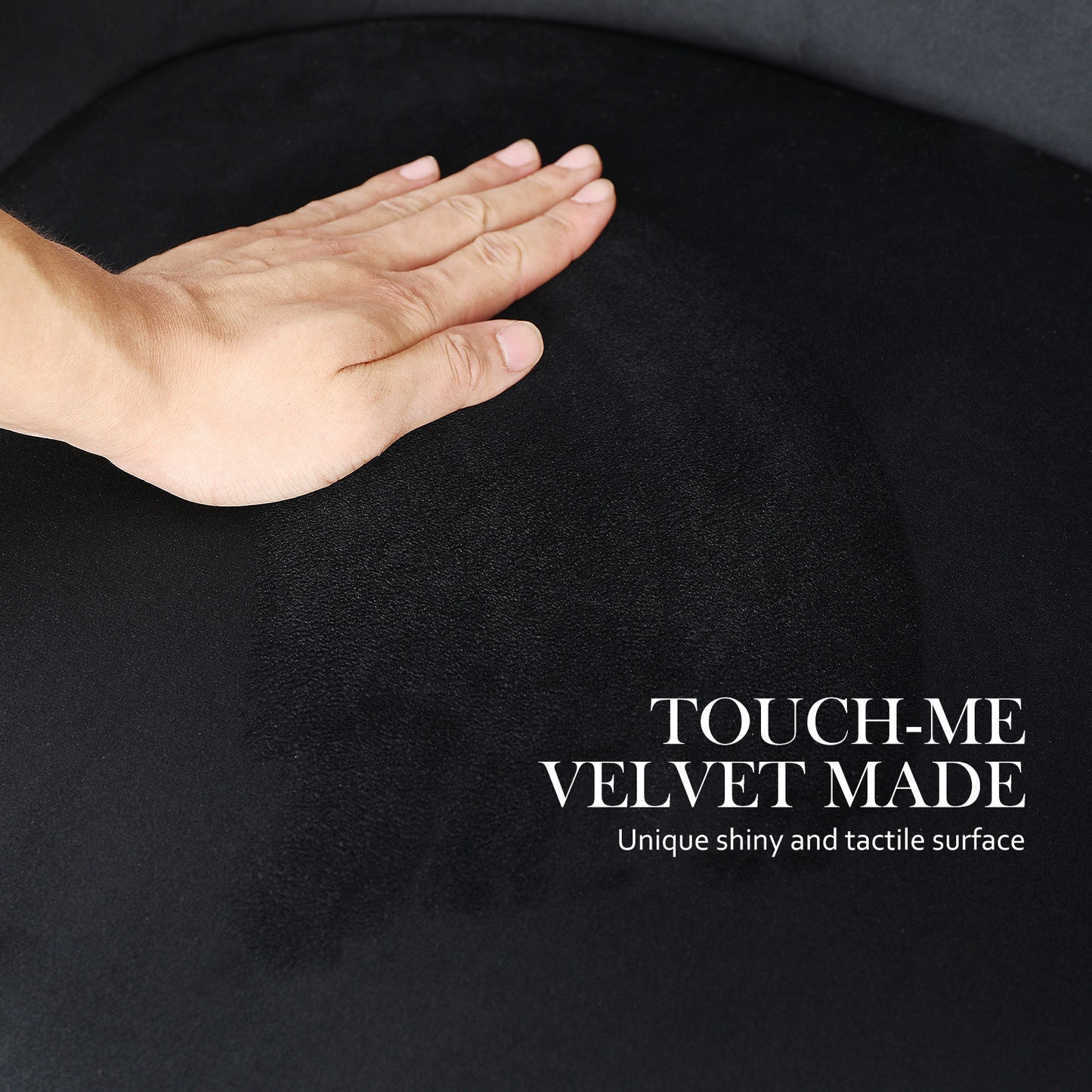 Arabella Set of 4 French Provincial Dining Chair Ring Studded Velvet Rubberwood Leg - Black