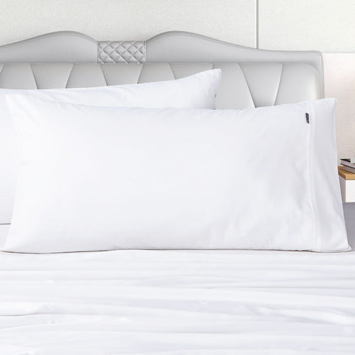 Set of 2 Hotel Quality Pillow Cases - White King
