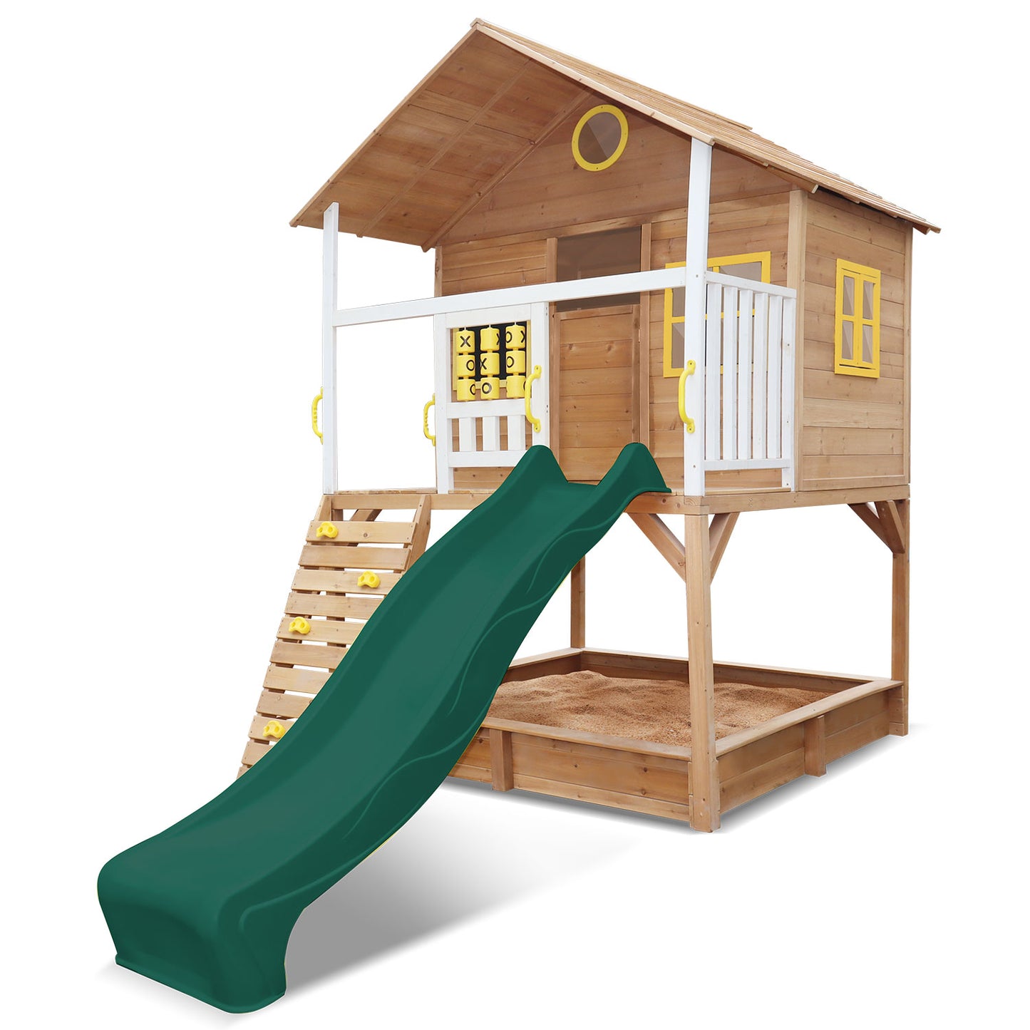 Kids Warrigal Cubby House - Green Slide