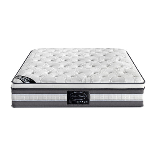 Caleb 34cm Mattress Euro Top Pocket Spring Coil with Knitted Fabric Medium Firm Thick - Single