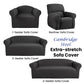 Extra-stretch Couch Cover Steel One Seater Recliner Steel
