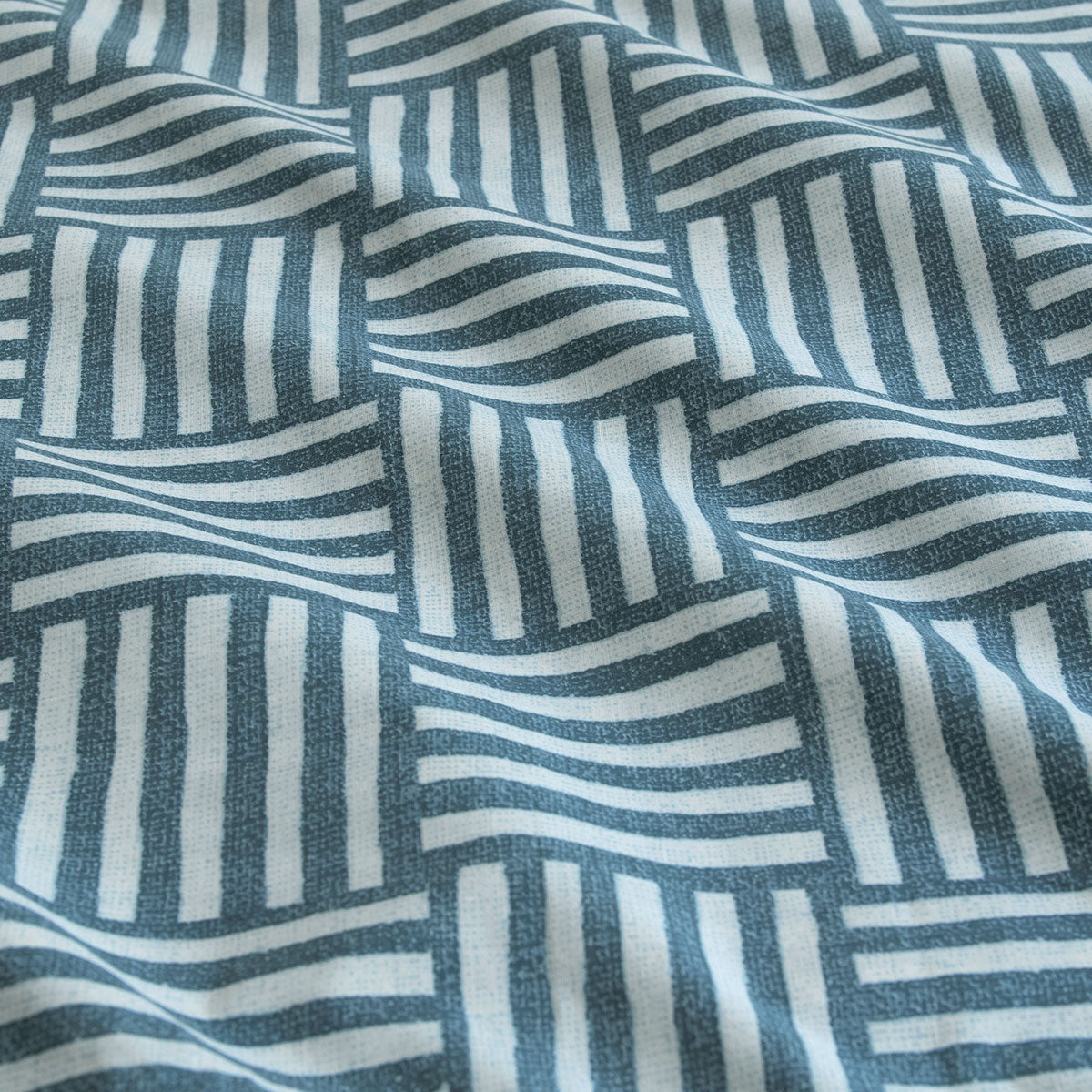 KING Printed Quilt Cover Set - Faded Indigo