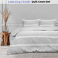 DOUBLE Textured Grey Quilt Cover Set - Grey