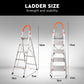 5 Step Ladder Multi-Purpose Folding Aluminium Non-Slip Platform Household