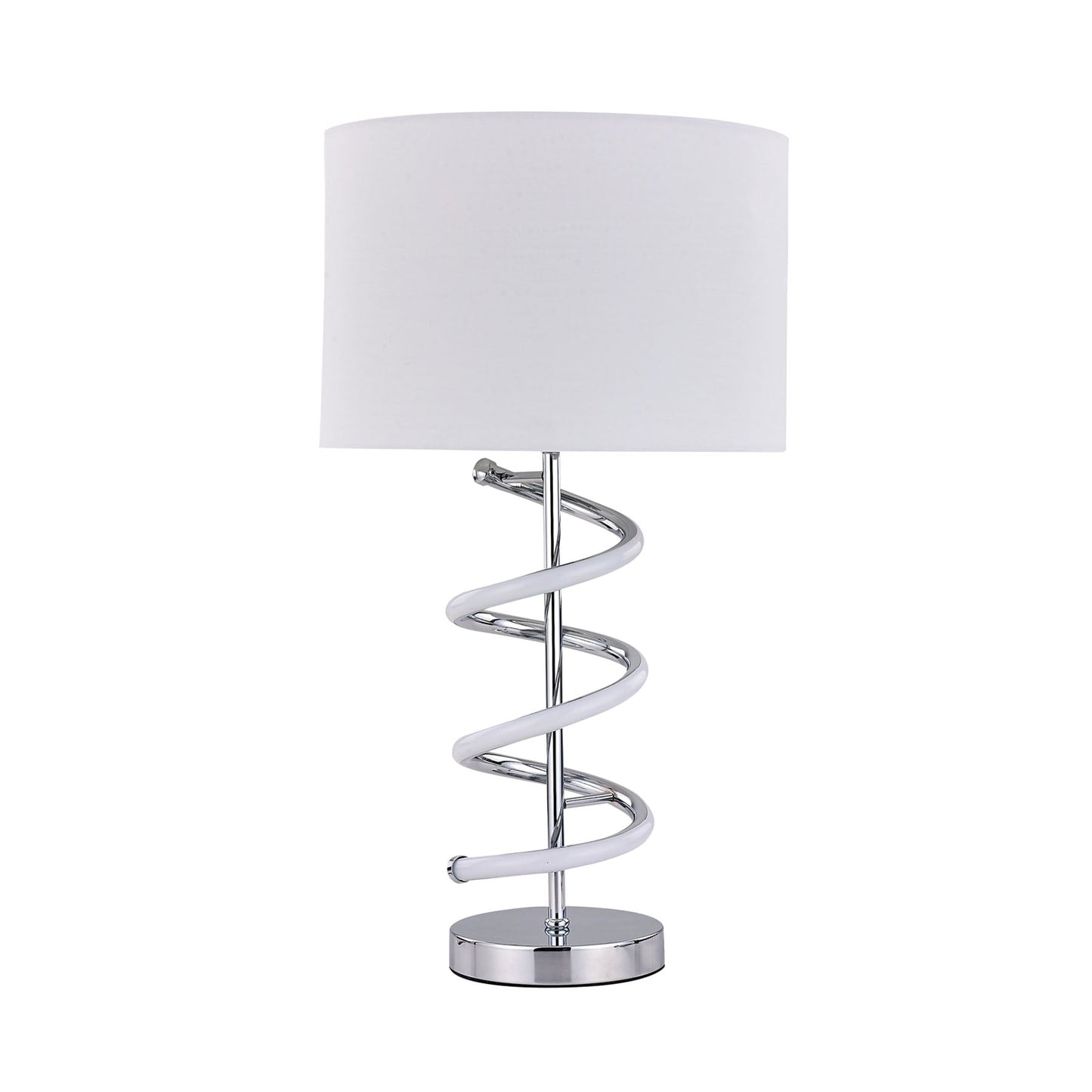 Traditional Style Warm White Table Lamp - White