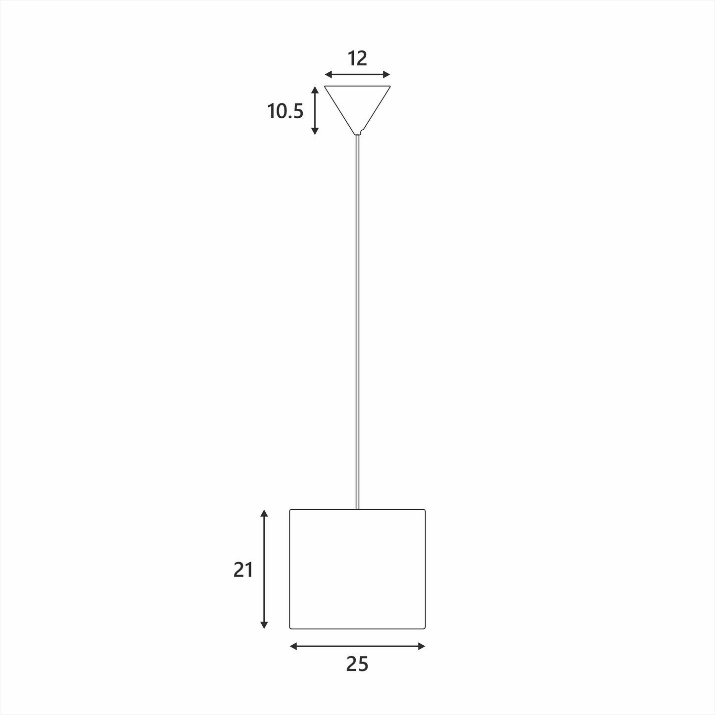 Pendant Light Round Ceiling Mount - White