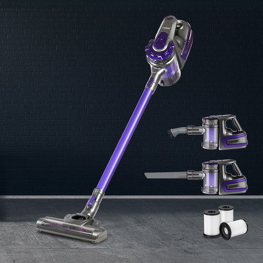Devanti Stick Vacuum Cleaner Cordless HEPA Filter Purple